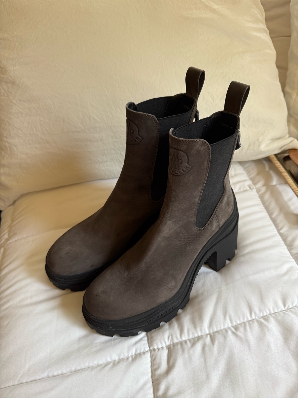 Moncler Gray Envile Chelsea Boots - Picture 14 of 14